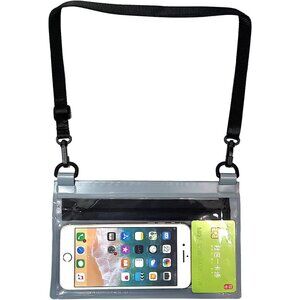 Women's Grey Mini Crossbody Bag Travel Passport Wallet Shoulder Purse Small